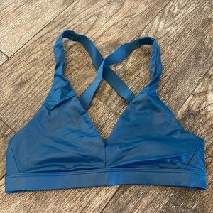 Shiny blue bralette